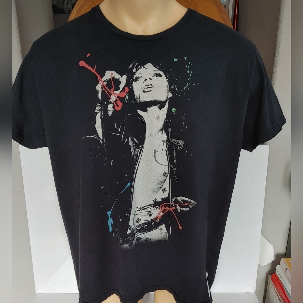 VINTAGE MICK JAGGER ROLLING STONES GLAM TEE BY RIFF STARS.